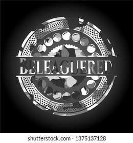 Beleaguered on grey camouflaged pattern