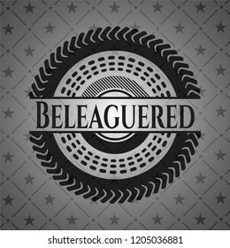 Beleaguered retro style black emblem