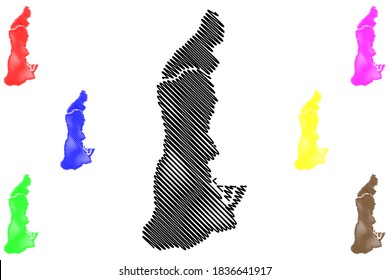 Belem City (Federative Republic of Brazil, Para State) map vector illustration, scribble sketch City of Bethlehem map