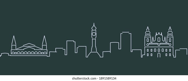 Belem Single Line Skyline Profile