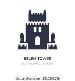 belem tower icon on white background. Simple element illustration from Monuments concept. belem tower icon symbol design.