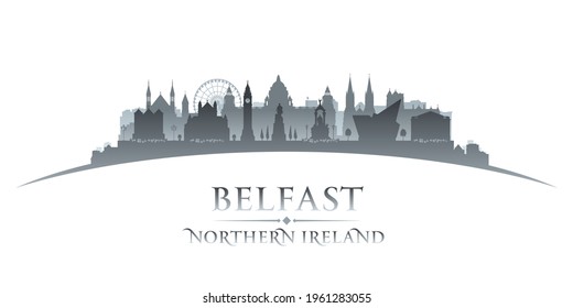 Belfast Northern Ireland city skyline silhouette. Vector illustration