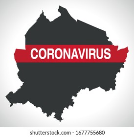 Belfast NORTHERN IRELAND District Map With Coronavirus Warning