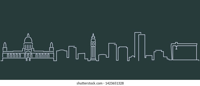 Belfast Single Line Skyline Profile