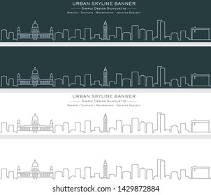 Belfast Single Line Skyline Profile Banner