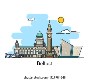 Belfast Skyline . Ireland, United Kingdom