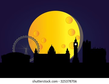 Belfast skyline at night