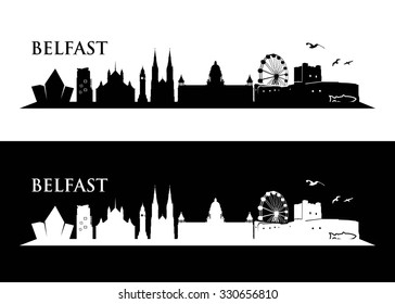 Belfast skyline - vector illustration
