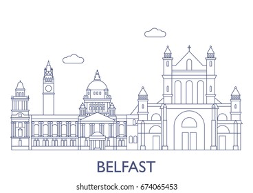 Belfast, United Kingdom.The most famous buildings of the city
