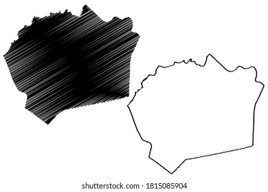 Belford Roxo City and Municipality (Federative Republic of Brazil, Rio de Janeiro State) map vector illustration, scribble sketch City of Belford Roxo map