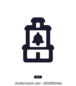 belfry icon on white background Vector illustration.
