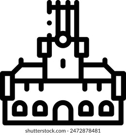 belfry icon. Thin Linear Style Design Isolated On White Background