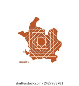 Belgern Map - World Map International vector template. German region silhouette vector illustration