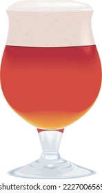 Belgian Ale Beverage Vector Illustration