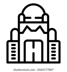 Belgian building monument icon outline vector. Brussels heritage. Historical tourist attraction