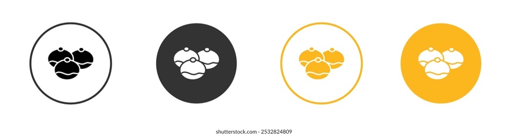 Signo belga del contorno del Vector del icono de los bollos en blanco y negro
