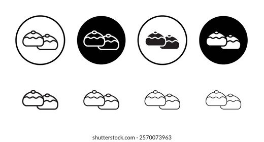 belgian buns icon Outline vector for web ui