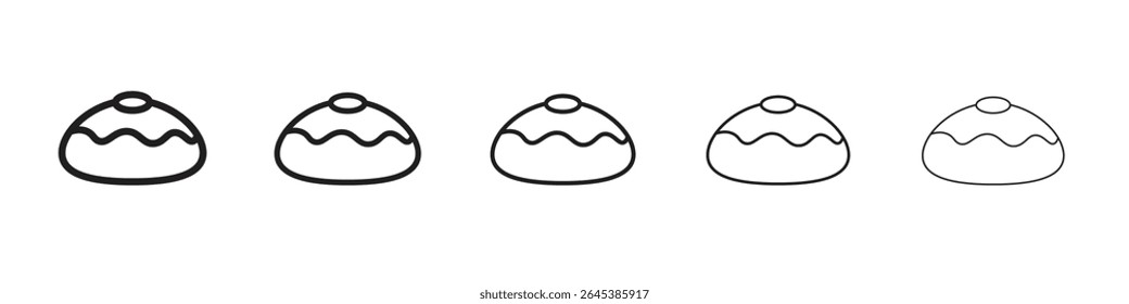 Ilustración vectorial belga del icono de los bollos aislada