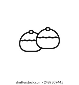 belgian buns logo sign vector outline