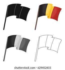 The Belgian flag.The dark Belgian wolf. Belgium single icon in cartoon style vector symbol stock illustration.