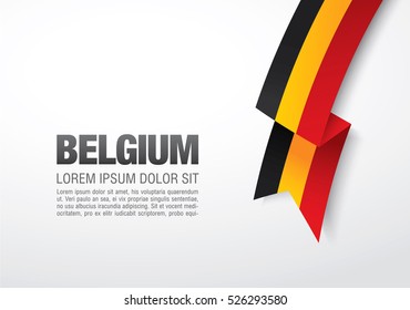 Belgian flag on a white background