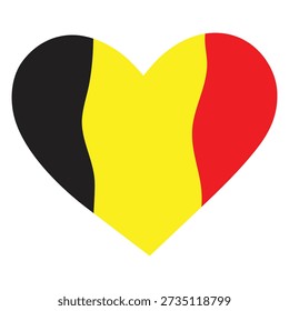 Belgian flag in the shape of a heart