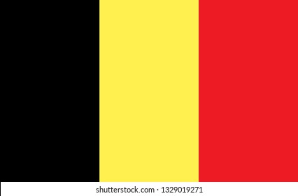 Belgian flag. Simple vector Belgium flag