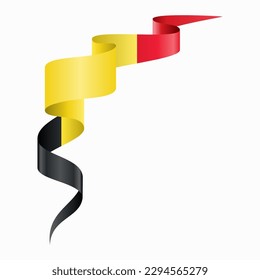 Belgian flag wavy abstract background. Vector illustration.