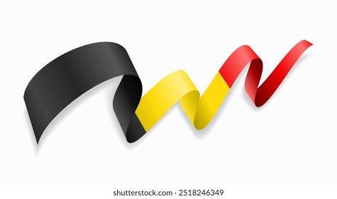 Belgian flag wavy abstract background. Vector illustration.