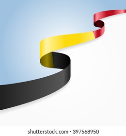 Belgian flag wavy abstract background. Vector illustration.