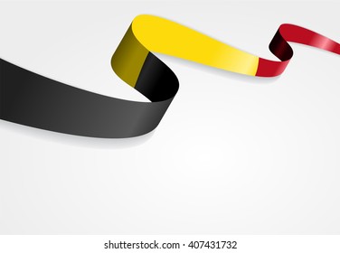 Belgian flag wavy abstract background. Vector illustration.