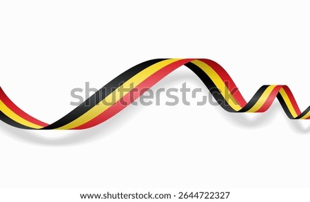 Belgian flag wavy abstract background layout. Vector illustration.
