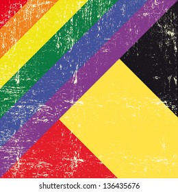 Belgian and gay grunge Flag. Mixed grunge gay flag with belgian flag.