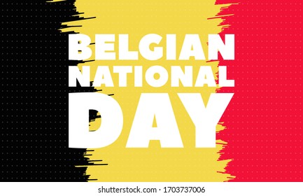 Belgian National Day. Belgium Independence day. Celebrated in Jule 21. Patriotic design. Background, poster, greeting card, banner design. Vector EPS 10