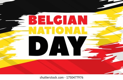 Belgian National Day. Belgium Independence day. Celebrated in Jule 21. Patriotic design. Background, poster, greeting card, banner design. Vector EPS 10