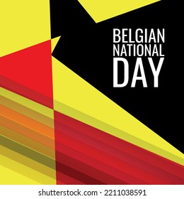 Belgian National Day. Design Suitable For Greeting Card Poster And Banner