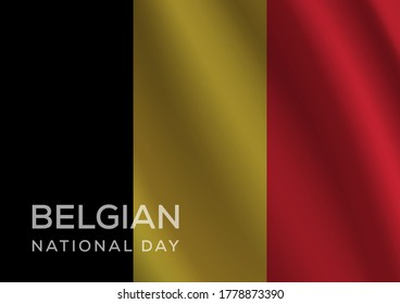 Belgian national day on 21 july Belgium flag vector