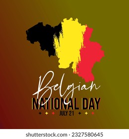 Belgian National Day template vector. Happy Belgian National Day greeting card template vector.