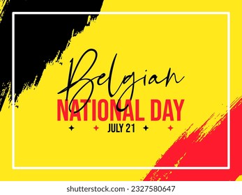 Belgian National Day template vector. Happy Belgian National Day greeting card template vector.