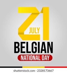 Belgian National Day template vector. Happy Belgian National Day greeting card template vector.