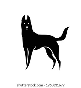 Belgian shepherd dog Malinois - isolated vector illustration