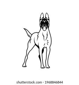Belgian Shepherd Dog Malinois - Isolated Vector Illustration