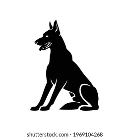 Belgian shepherd dog Malinois - isolated vector illustration