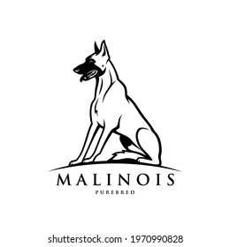 Belgian shepherd dog Malinois - isolated vector illustration svg