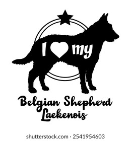  Belgian Shepherd Laekenois dog silhouette, i love my dog,  dog, dog breeds, logo, vector, silhouette, animal, illustration, icon, sign, black, pet,