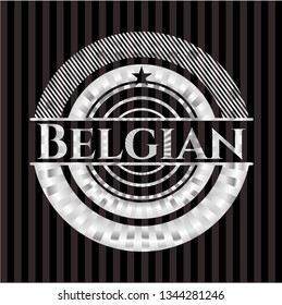 Belgian silvery shiny emblem