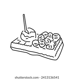 Belgian waffle color element. Cartoon waffled cookie. Isolated vector illustration.