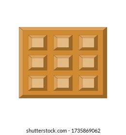 Belgisches Waffel, großartiges Design für jeden Zweck. Darstellung von Nahrungsvektoren in flachem Stil.