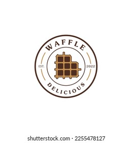Belgian Waffle logo. Delicious Waffle Logo Inspiration with a Simple Concept.