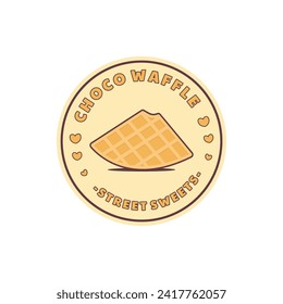 Belgian Waffle logo. Delicious Waffle Logo Inspiration with a Simple Concept.